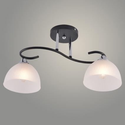 Люстра XA1635/2 BK+CR черный/хром 2х60W E27 d470 h260, HN25